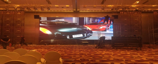 5357CC拉斯维加斯承建北京马哥孛罗酒店LED显示屏